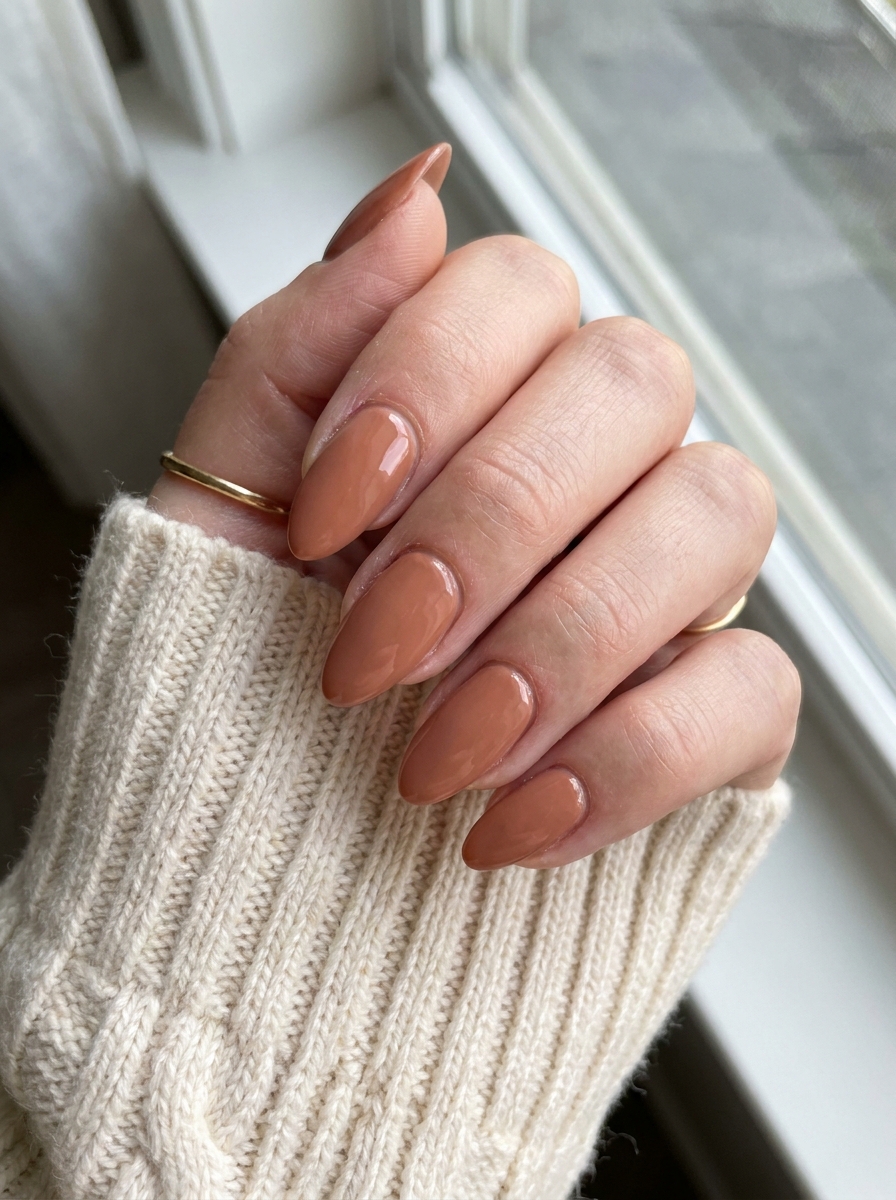 Cinnamon Nude Nails als Herbst Nägel Inspiration 2026